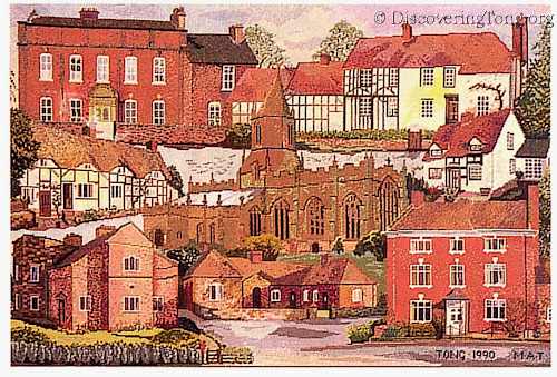 Embroidery of houses in Tong
